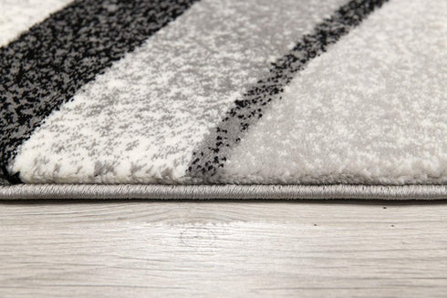 2' X 4' Gray Abstract Dhurrie Area Rug